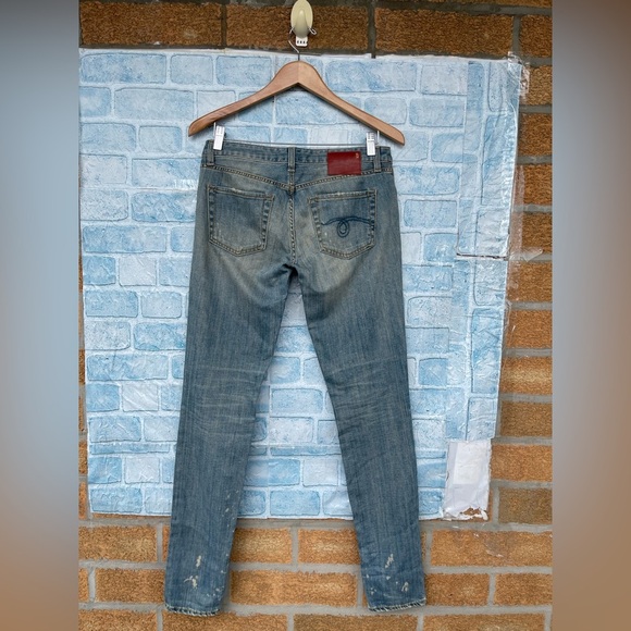 R13 Distressed Washed Paint Splatter jeans size 27 - Picture 7 of 16